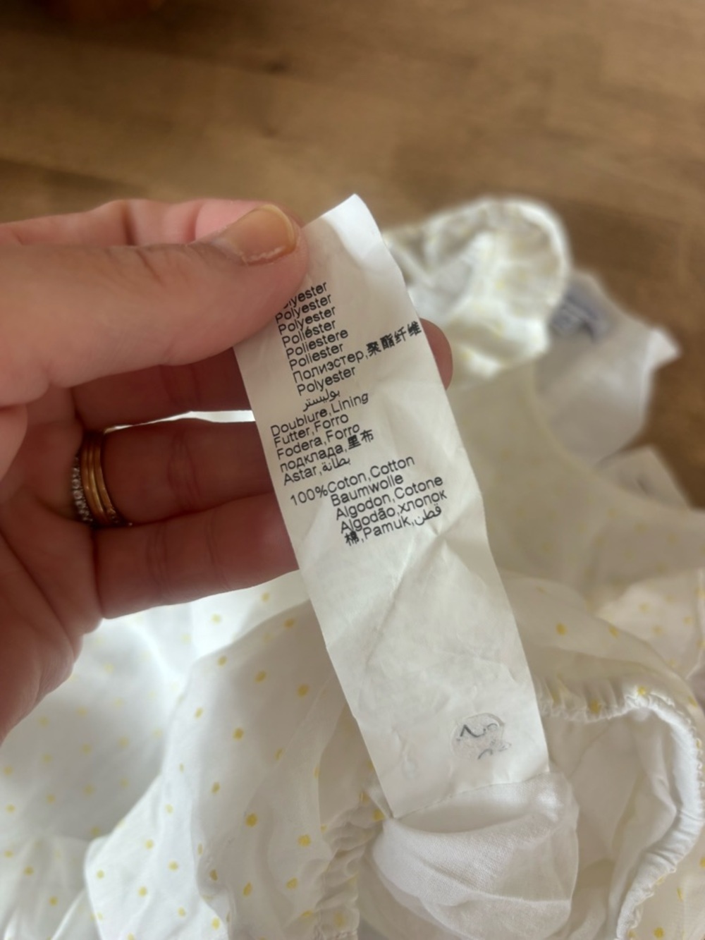 Absorba White Baby Bubble Romper with Yellow Dot Accents - Picture 7 of 7